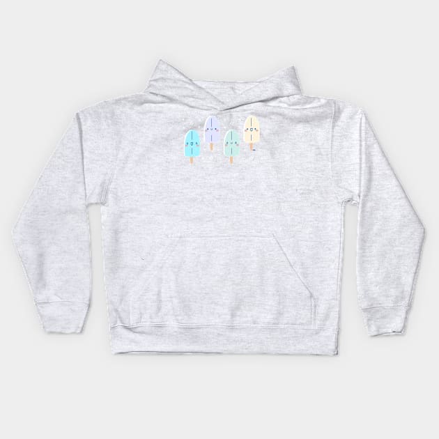 kawaii ice pop Kids Hoodie by Sugar Bubbles 